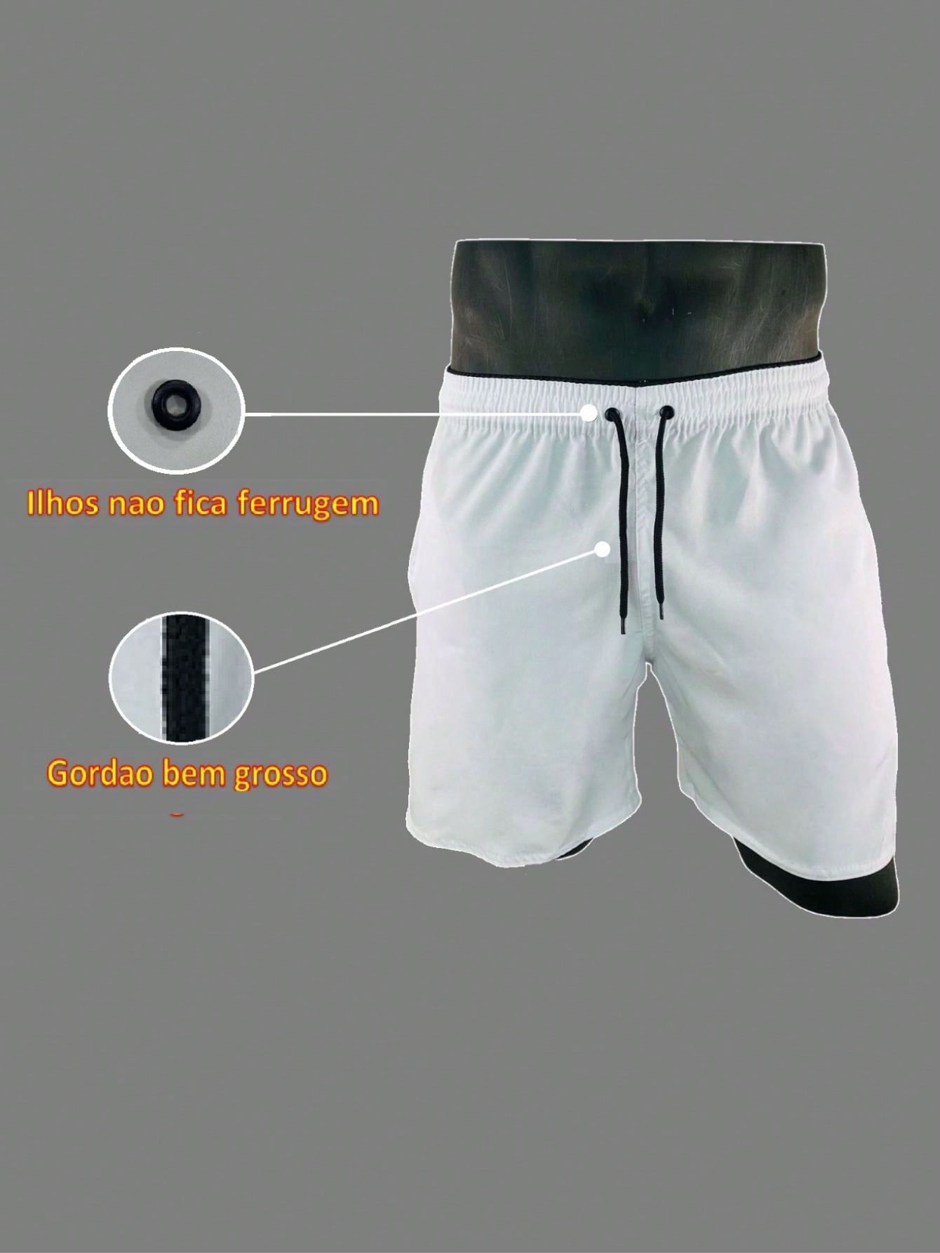 Kit com 3 Shorts Masculino Academia