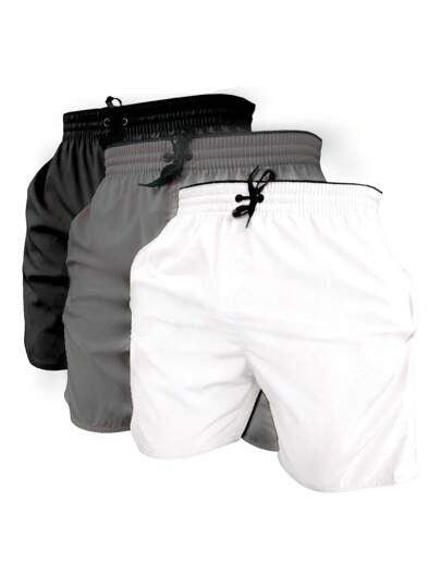 Kit com 3 Shorts Masculino Academia